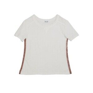 Splendid Kids Cotton Slub Short-Sleeve Tee In Off White Size 14